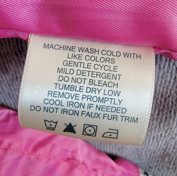 OshKosh B'gosh Houndstooth Pea Coat with Pink Accents Sz 3T - Picture 13 of 13